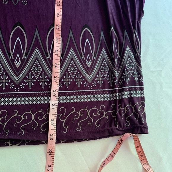 Purple Patterned Top by Free Culture - Picture 5 of 8